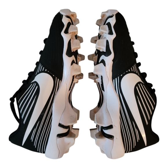 Nike baseball cleats Lunar Hyperdiamond 13C kids unisex fastflex black white - Picture 4 of 6